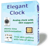 Download Elegant Clock - analog clock with skin support