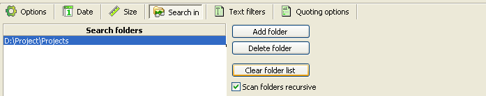 You can search files in various locations at the same time. 