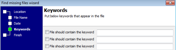 Missing file wizard: some keyword from the file
