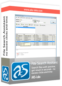 Search files with preview, get result in seconds - no excess clicks and time. File Search Assistant - file search software.