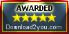 5 Star rating on Download2you.com