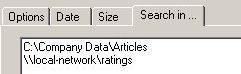 Now, Instead of searching in all data files Mary will search only in article and rating folders.